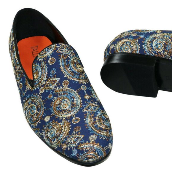 Tallia Orange Quinzio embroidered velvet smoking loafers TALLIA ORANGE QUINZIO SMOKING FLAT LOAFER SZ 7, RETAIL $150  main image 3